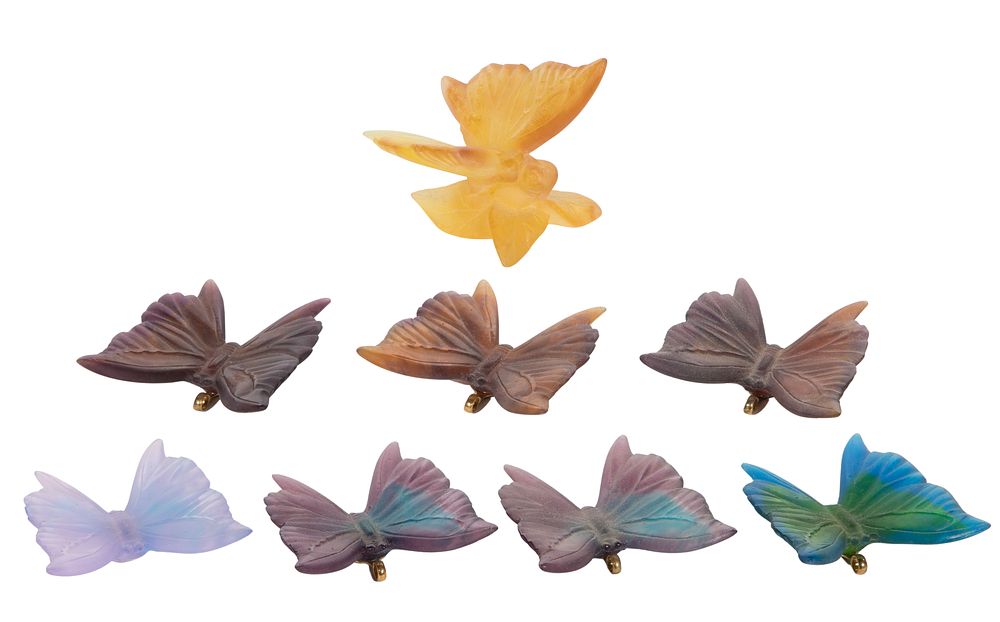 Lot 303: Daum Pate de Verre Butterflies