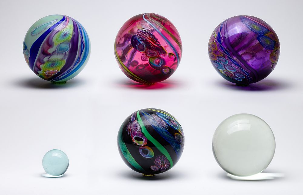 Lot 314: James Nowak (American, b.1956) Glass Orb Assortment