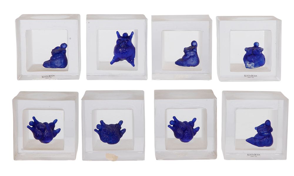 Lot 319: Kjell Engman for Kosta Boda Art Glass 'Snapshots' Sculptures