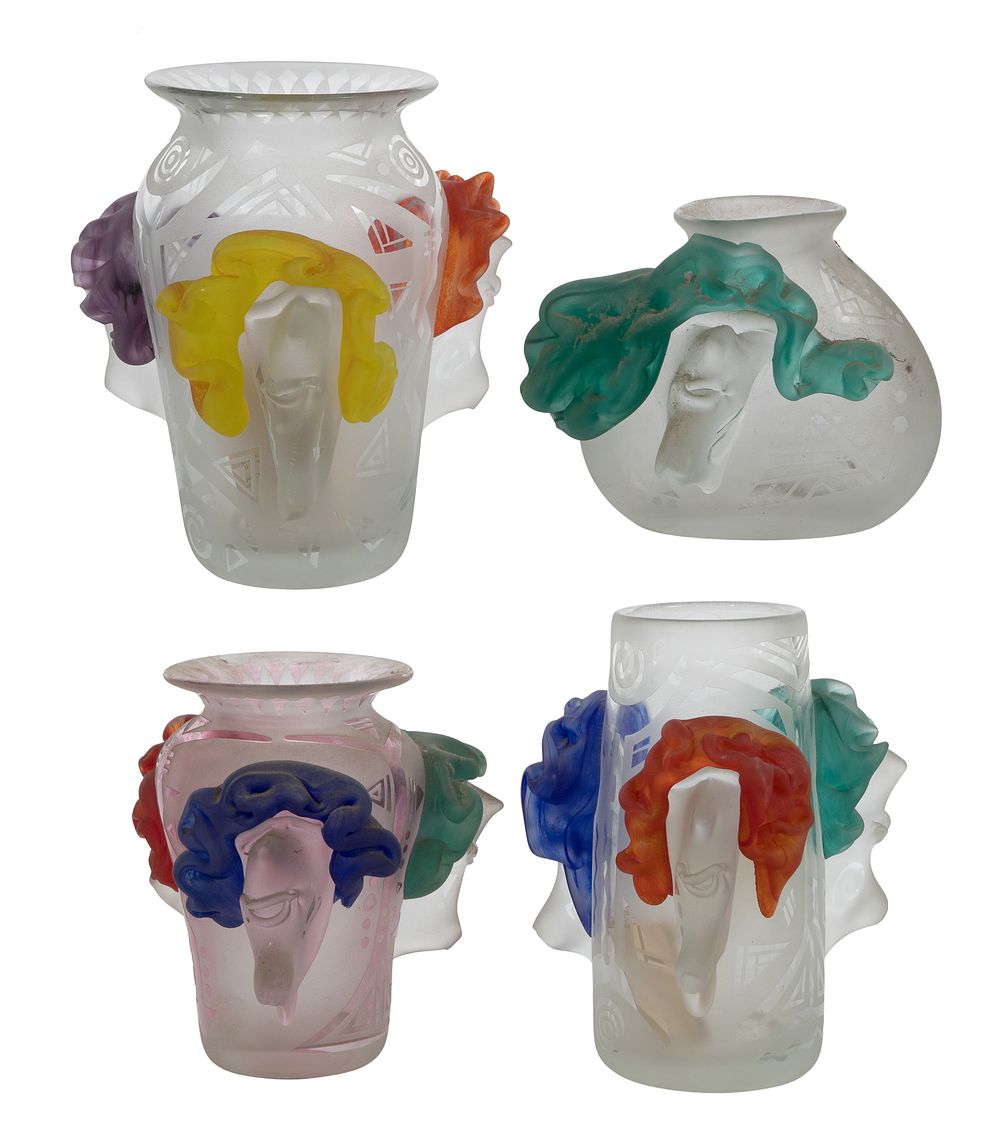 Lot 332: Stephen Fellerman-Raabe (American, 20th Century) Art Glass Vases
