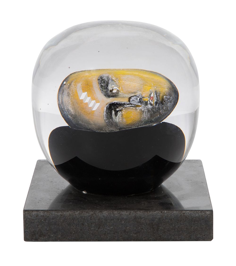 Lot 342: Bertil Vallien for Kosta Boda Art Glass 'Headman' Sculpture