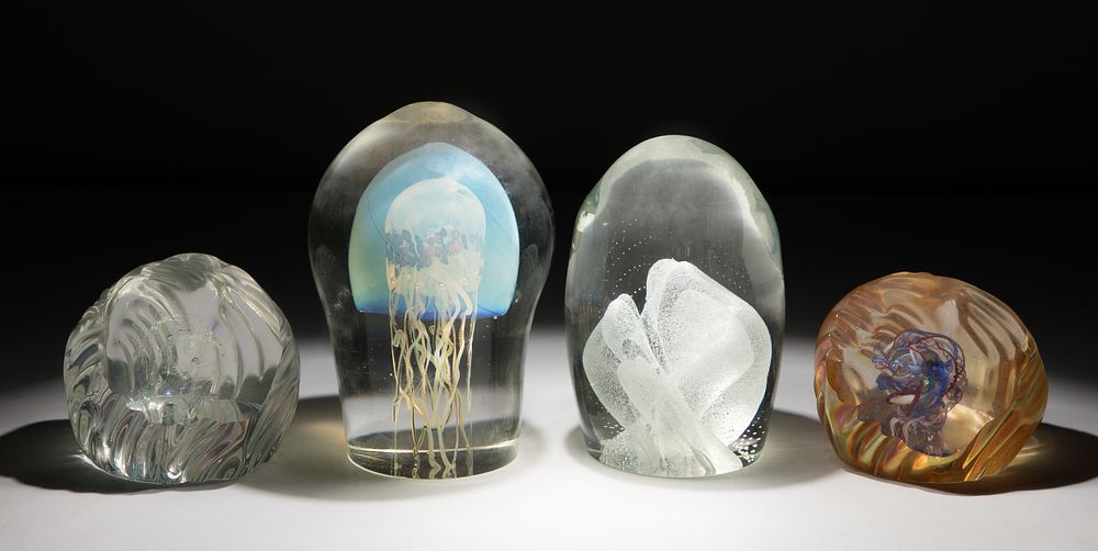 Lot 348: Rollin Karg (American, b.1944) Paperweight Assortment