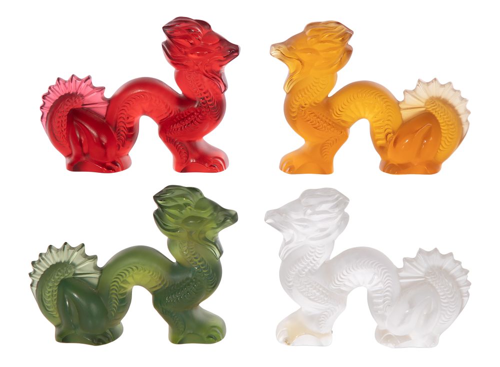 Lot 352: Lalique Crystal Dragon Collection