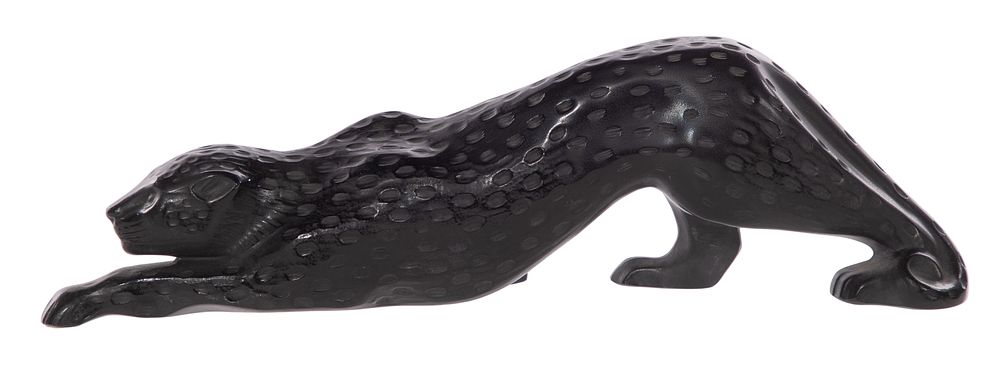 Lot 355: Lalique Crystal Zeila Panther Figurine