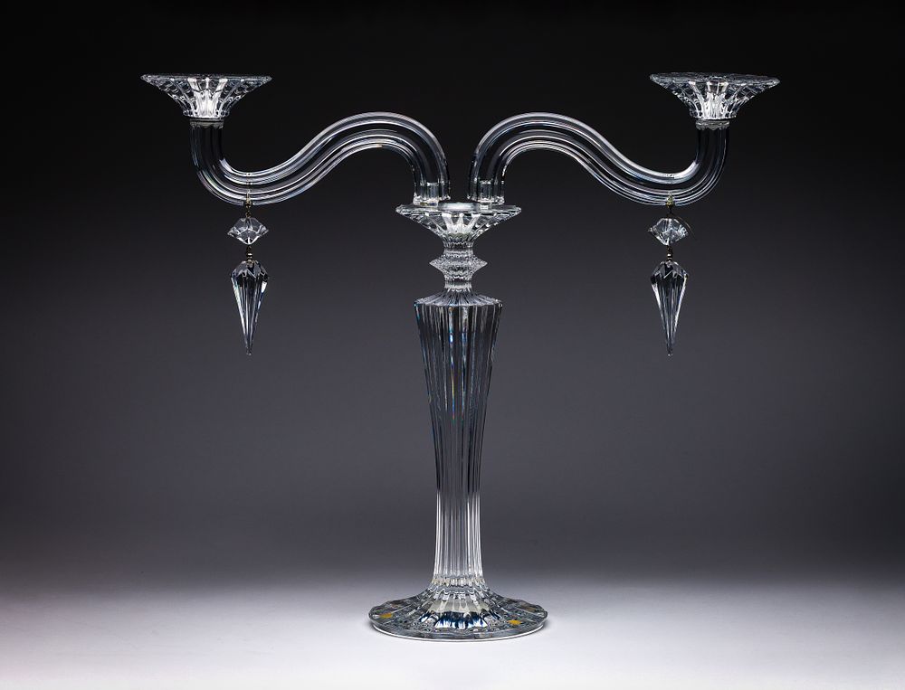 Lot 367: Baccarat Crystal Mille Nuits Candelabra