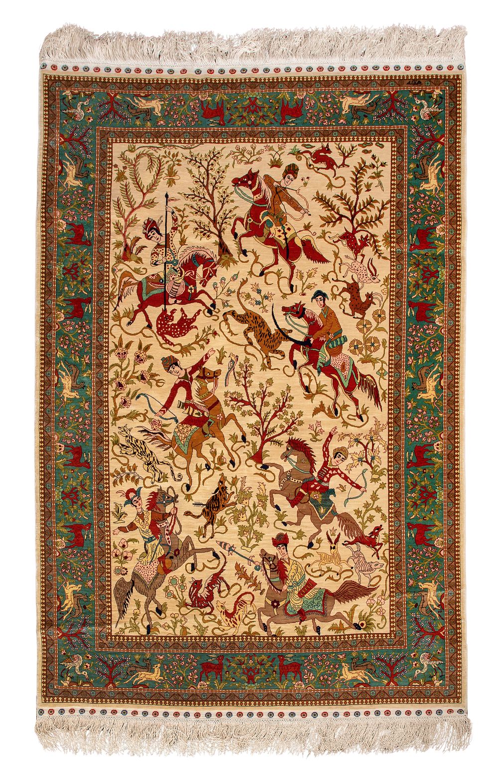 Lot 387: Turkish Ipek Hereke Silk Rug