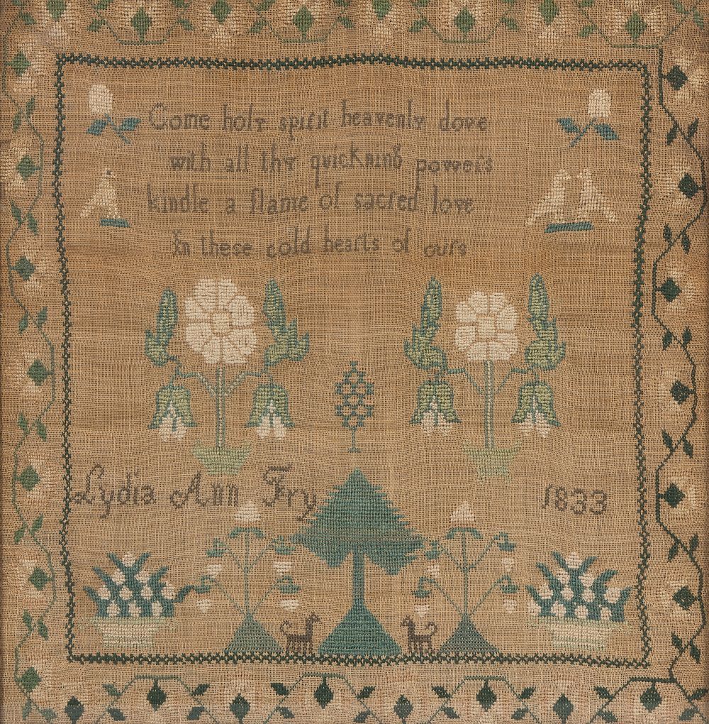 Lot 396: 1833 Embroidery Sampler