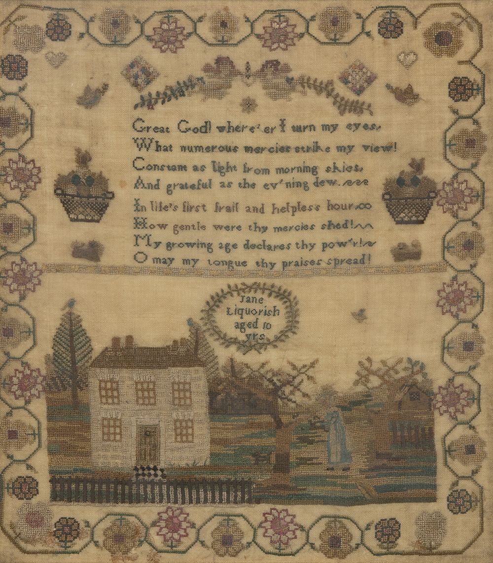 Lot 397: 19th Century Embroidery Sampler