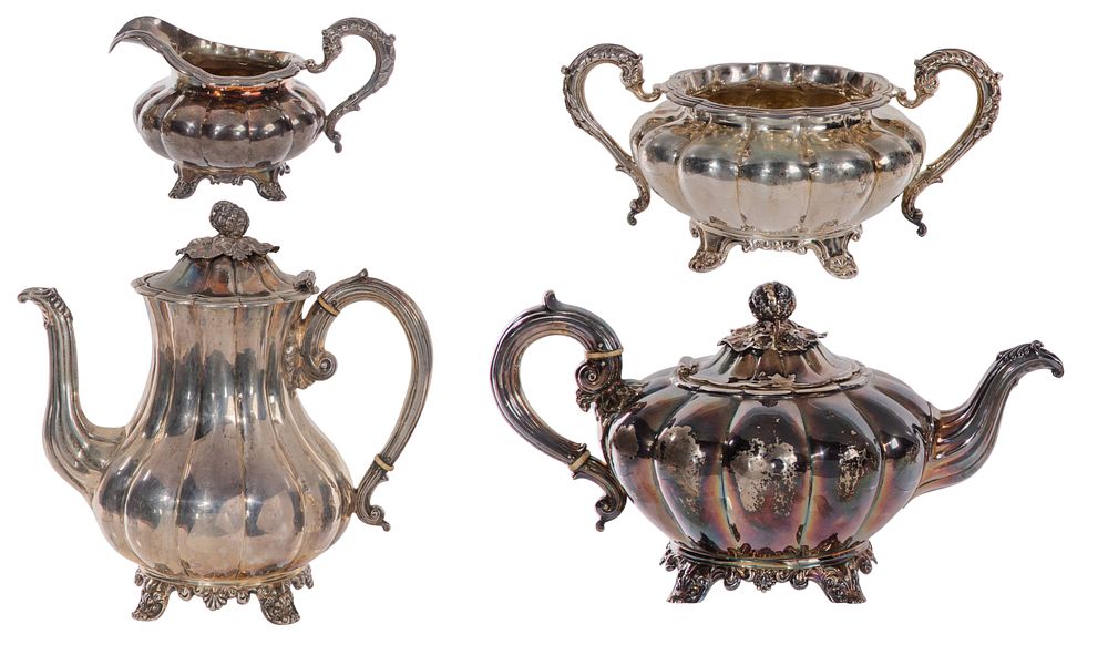 Lot 405: English Sterling Silver Beverage Service