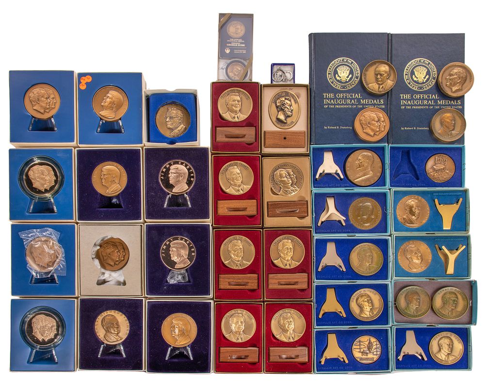 Lot 416: Official Inaugural Presidential Medals from The Franklin Mint