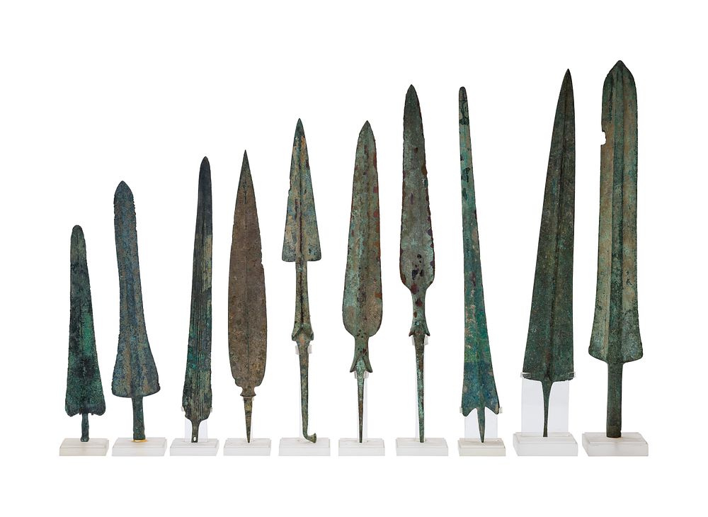 Lot 419: Phoenician Marlik Bronze Spearhead Assortment
