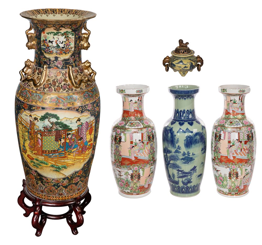 Lot 420: Asian Porcelain Vase Assortment