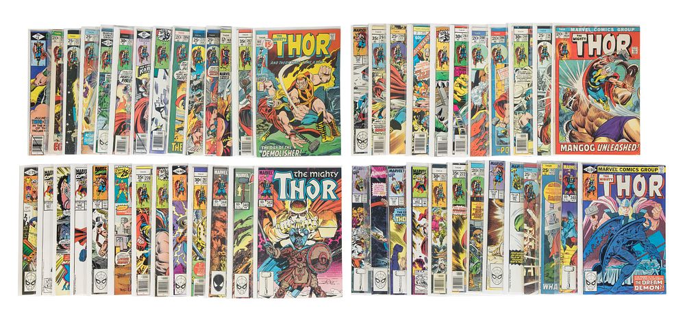 Lot 438: Marvel Bronze, Copper and Modern Age The Mighty Thor Comic Book Assortment