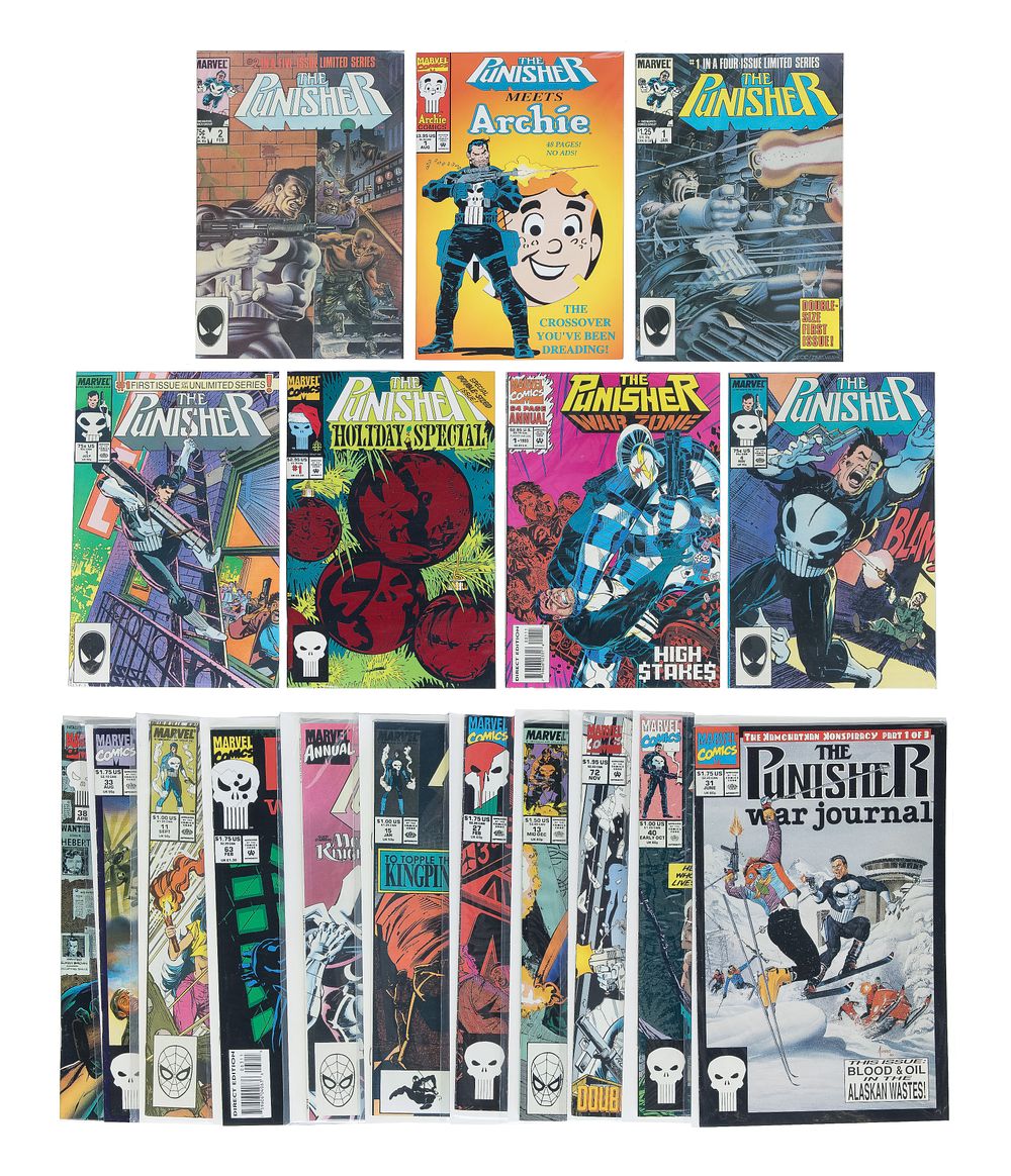 Lot 444: Marvel Copper and Modern Age The Punisher Comic Book Assortment