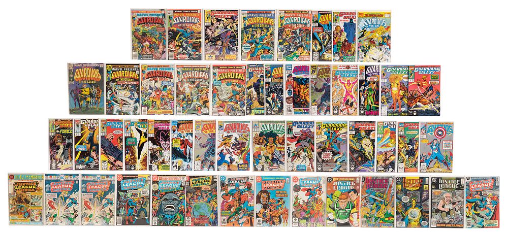 Lot 447: Guardians of the Galaxy and Justice League Comic Book Assortment