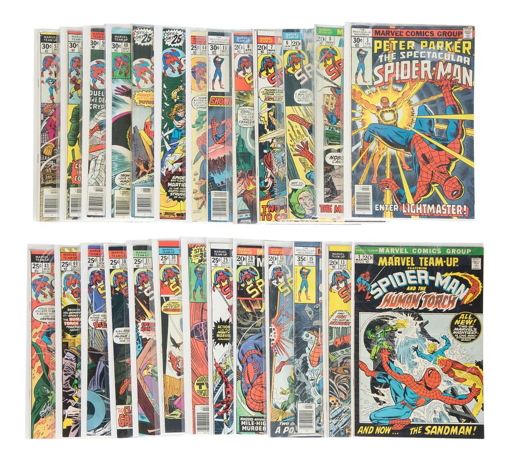 Lot 454: Marvel Bronze Age Spider-Man Marvel Team-Up Comic Book Assortment