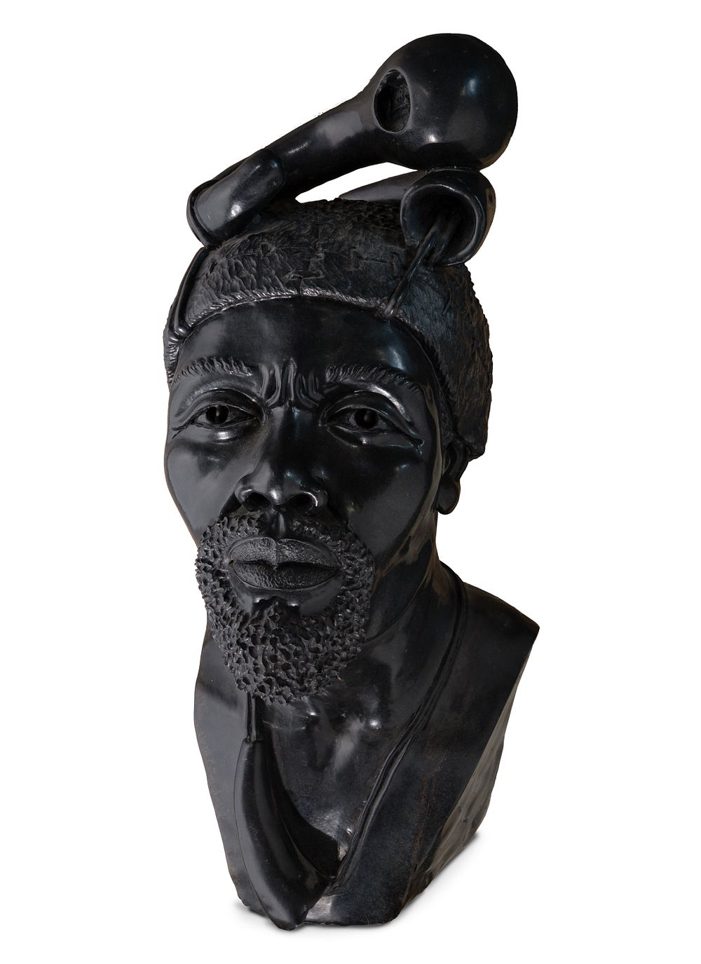 Lot 468: Darios Chikumbirike (Zimbabwean, b.1951) Carved Stone Bust