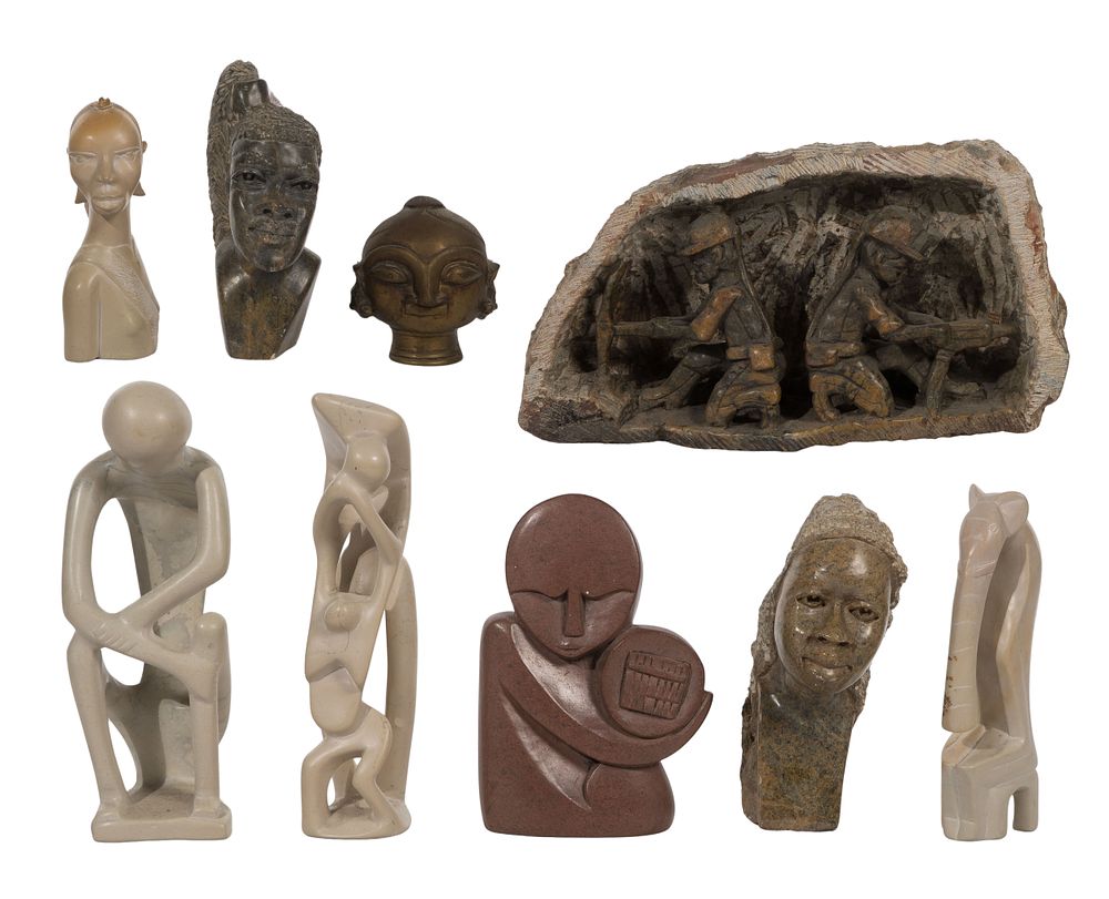 Lot 479: African Style Stone Sculpture Assortment
