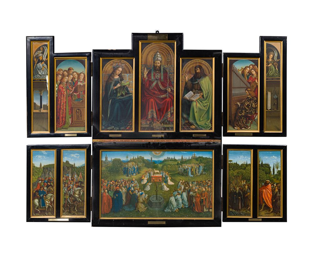 Lot 494: After Jan Van Eyck (Flemish, 1390-1441) The Ghent Altarpiece Triptych