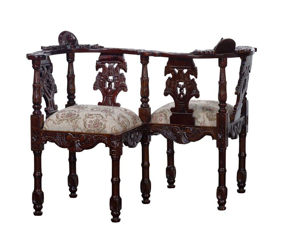 Lot 498: French Style Tete-a-Tete Seating