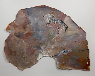 Hubert Scheibl - Hubert Scheibl (Austrian, b.1952) Oil on Paper Undated and unsigned, roughly torn 