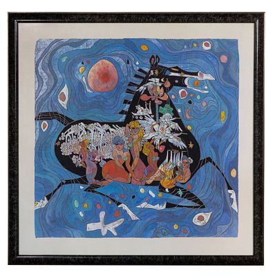 Tiefang Jaing - Tiefeng Jiang (Chinese, b.1938) Gouache on Rice Paper 1987, signed, depicting 