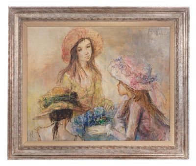 Jacques Lalande - Jacques Lalande (French, 1921-2003) Oil On Canvas 1969, signed, depicting three 