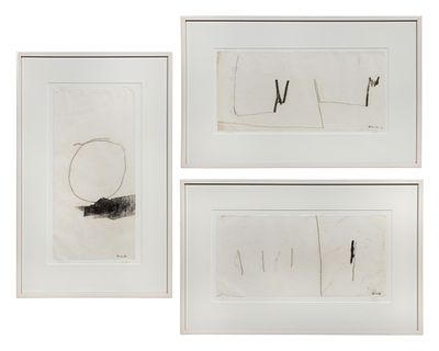 Mira Schendel - Mira Schendel (Brazilian, 1918-1988) Monotype on Paper Assortment (3) items, all 