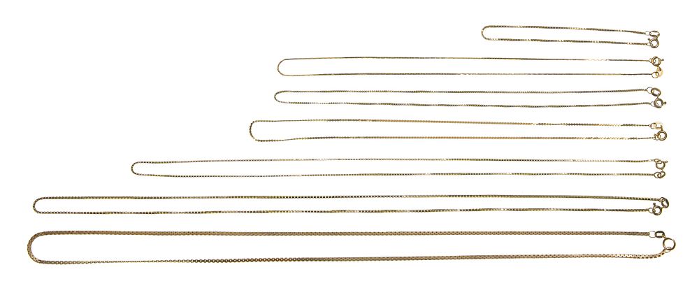 Lot 252: 14k Yellow Gold Necklace and Bracelet Assortment