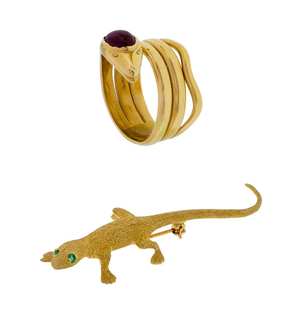 Lot 263: 18k and 14k Yellow Gold Jewelry