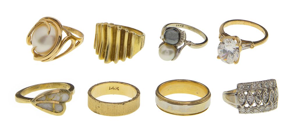 Lot 268: 14k Gold Ring Assortment