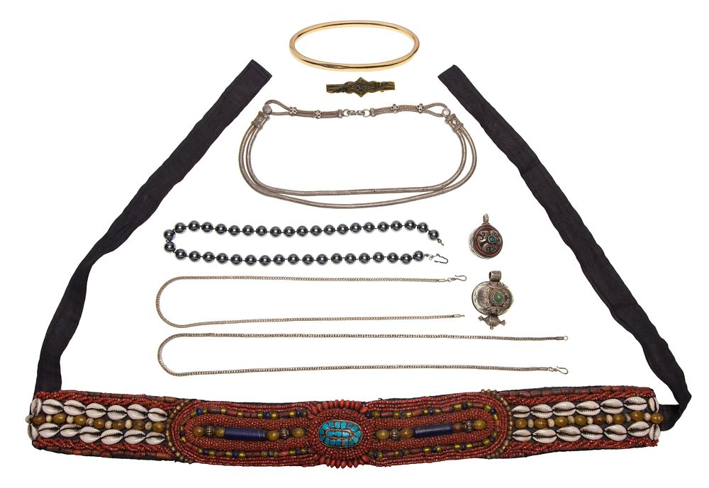 Lot 274: 10k Yellow Gold, Sterling Silver and Costume Jewelry Assortment
