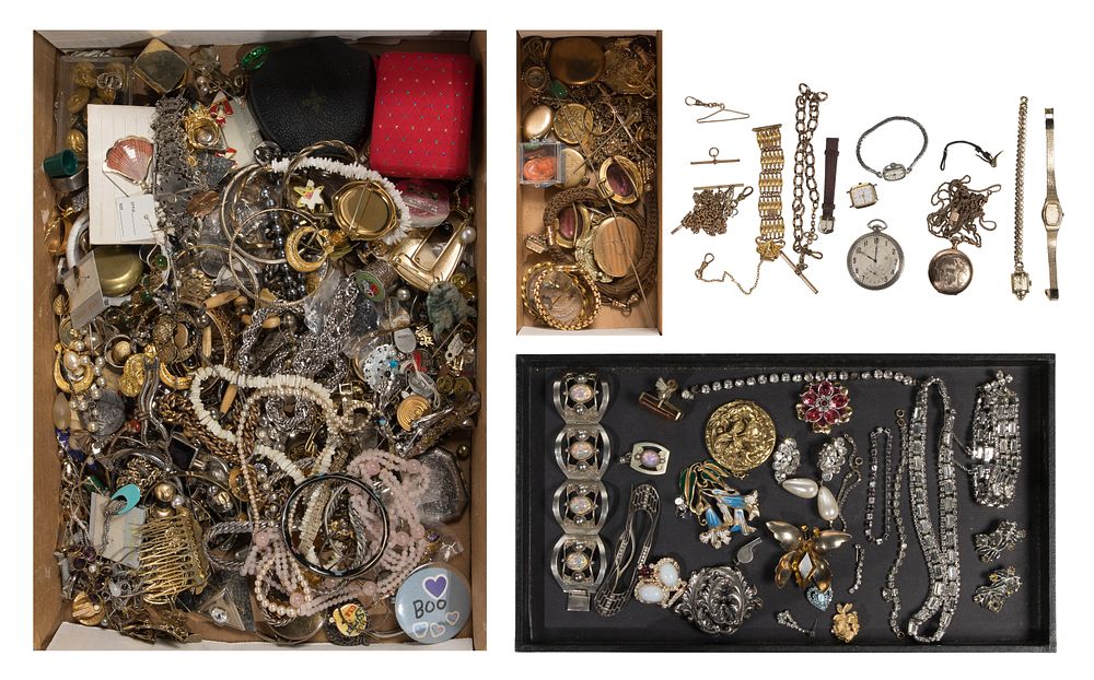 Lot 293: Victorian, Rhinestone and Costume Jewelry Assortment