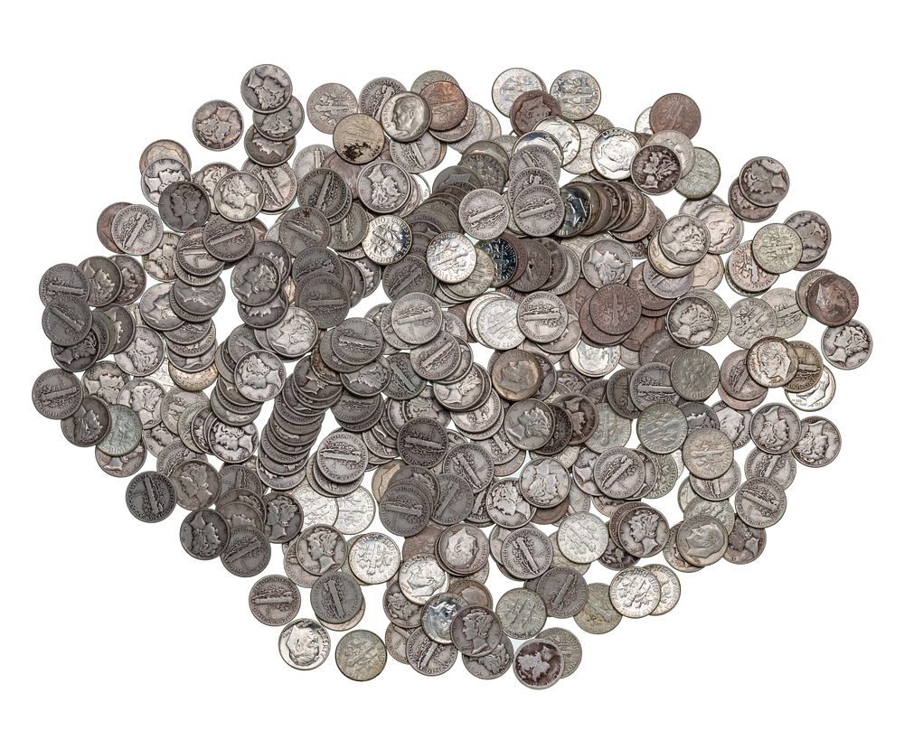 Lot 312: Mercury and Roosevelt 10c Assortment