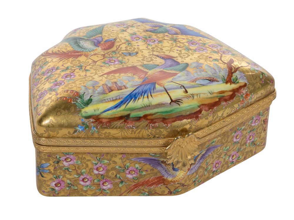 Lot 331: Le Tallec Gilt Porcelain Box