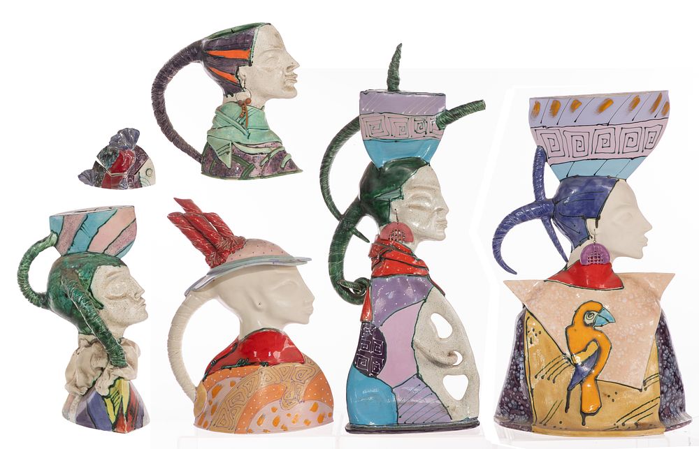 Lot 349: Rasa Saldaitis (Lithuanian, b.1965) Ceramic Assortment