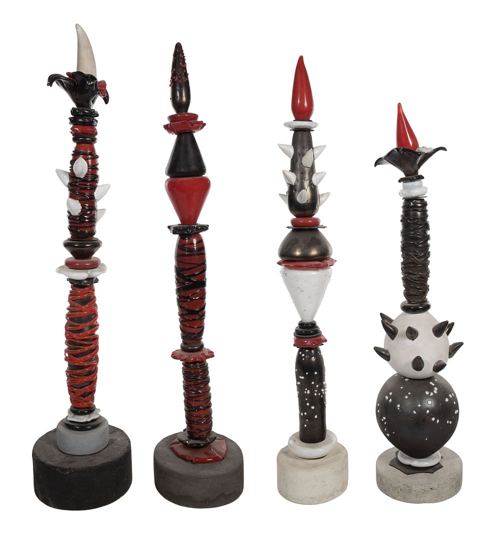 Lot 355: Unknown Artist (20th Century) Art Glass Sculptures