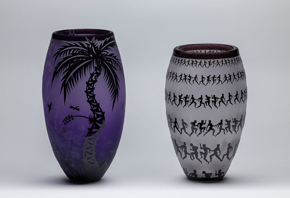 Lot 377: Duncan McClellan (American, b.1955) Art Glass Vases