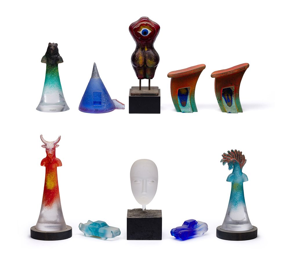 Lot 381: Kjell Engman for Kosta Boda Art Glass Sculpture Assortment