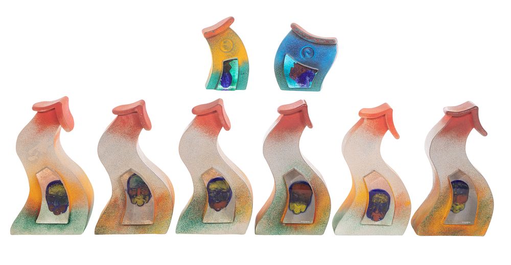 Lot 383: Kjell Engman for Kosta Boda Inside Series Art Glass Sculptures