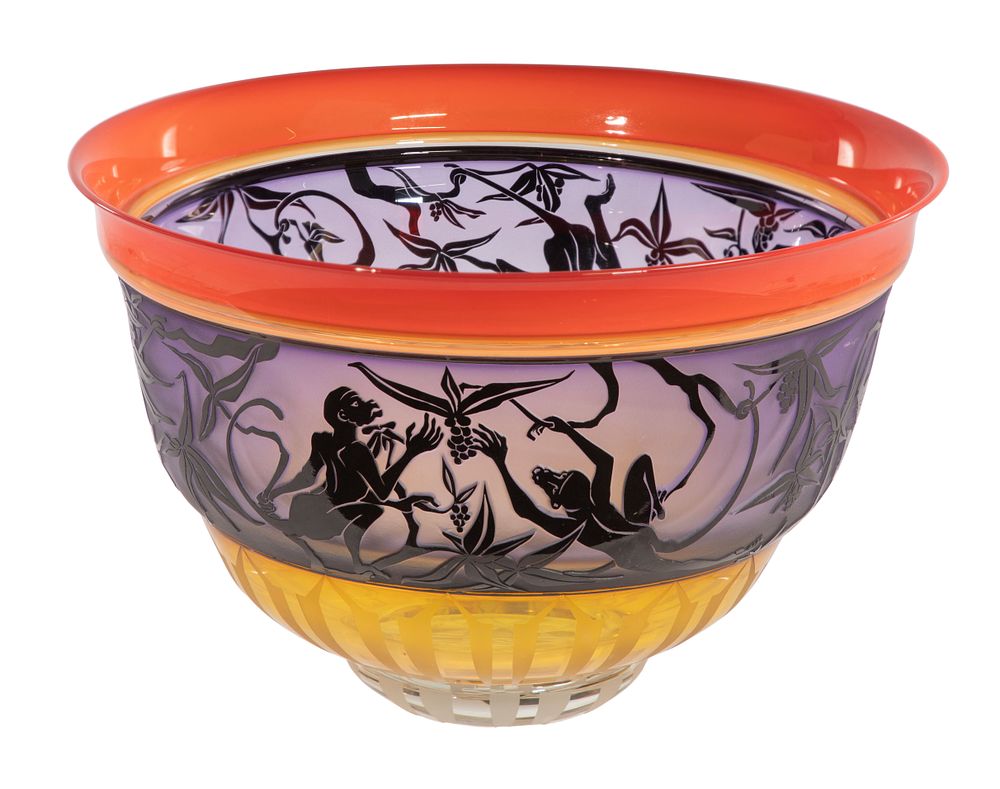 Lot 398: Gary Genetti (American, 20th Century) Art Glass Bowl