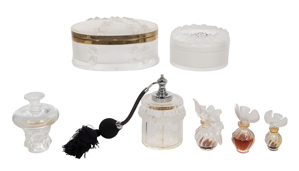 Lot 403: Lalique Crystal Vanity Object Assortment