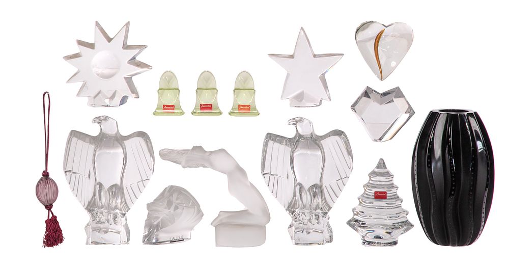 Lot 405: Lalique and Baccarat Crystal Assortment