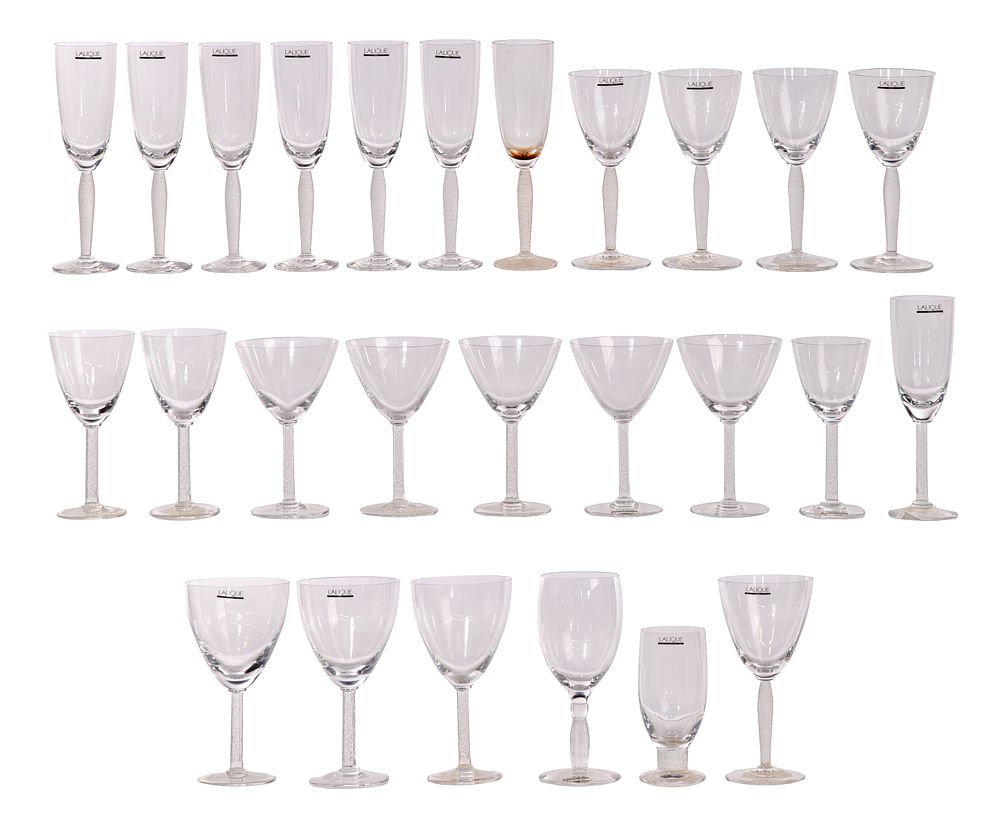 Lot 415: Lalique Crystal Stemware Assortment