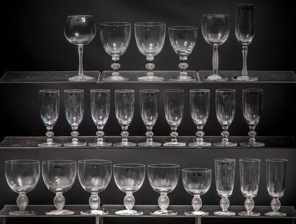 Lot 416: Lalique Crystal Stemware Assortment