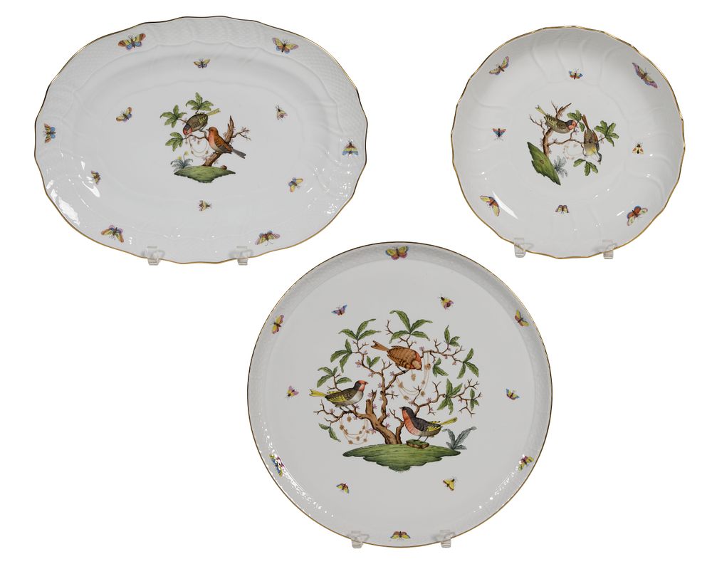 Lot 431: Herend Rothschild Bird Porcelain Assortment