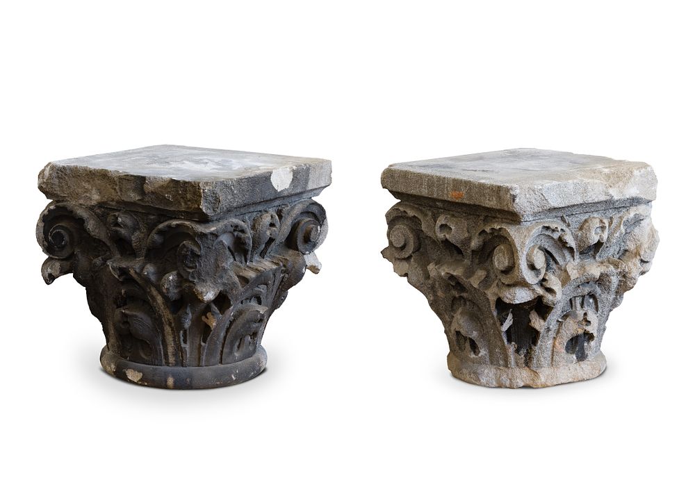 Lot 469: Neoclassical Style Concrete Garden Pedestals