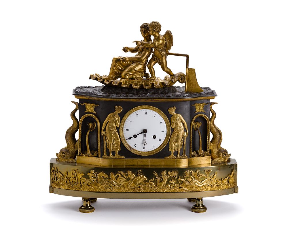 Lot 471: French Empire Mantel Clock