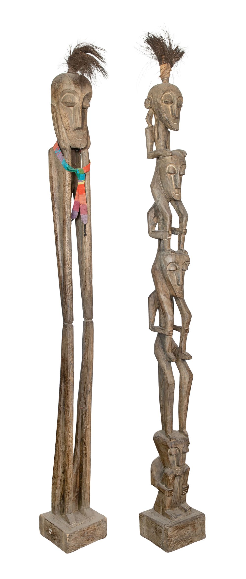 Lot 492: Ethnographic Wood Figure Statues