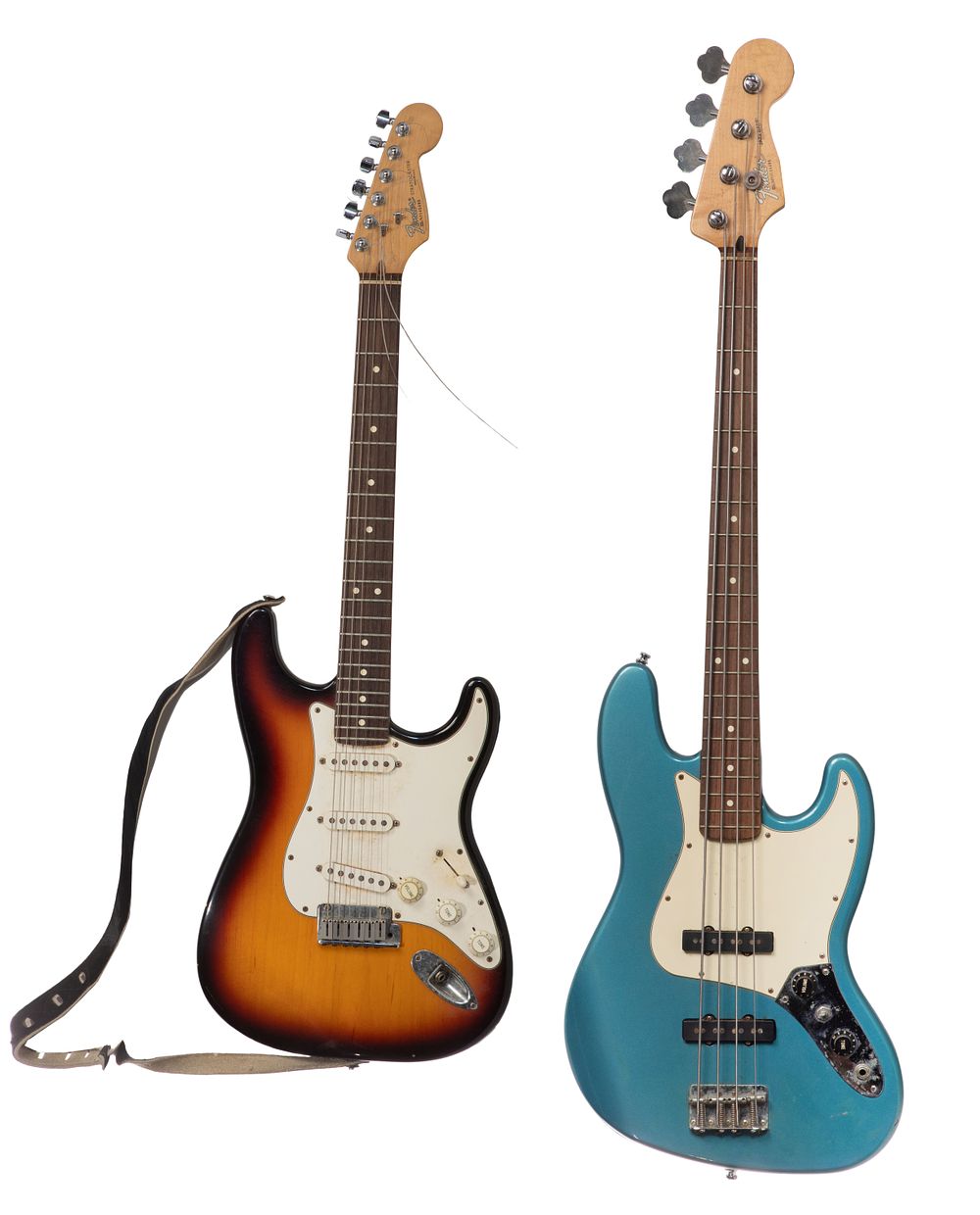 Lot 505: Fender Stratocaster and Jazz Bass Guitars